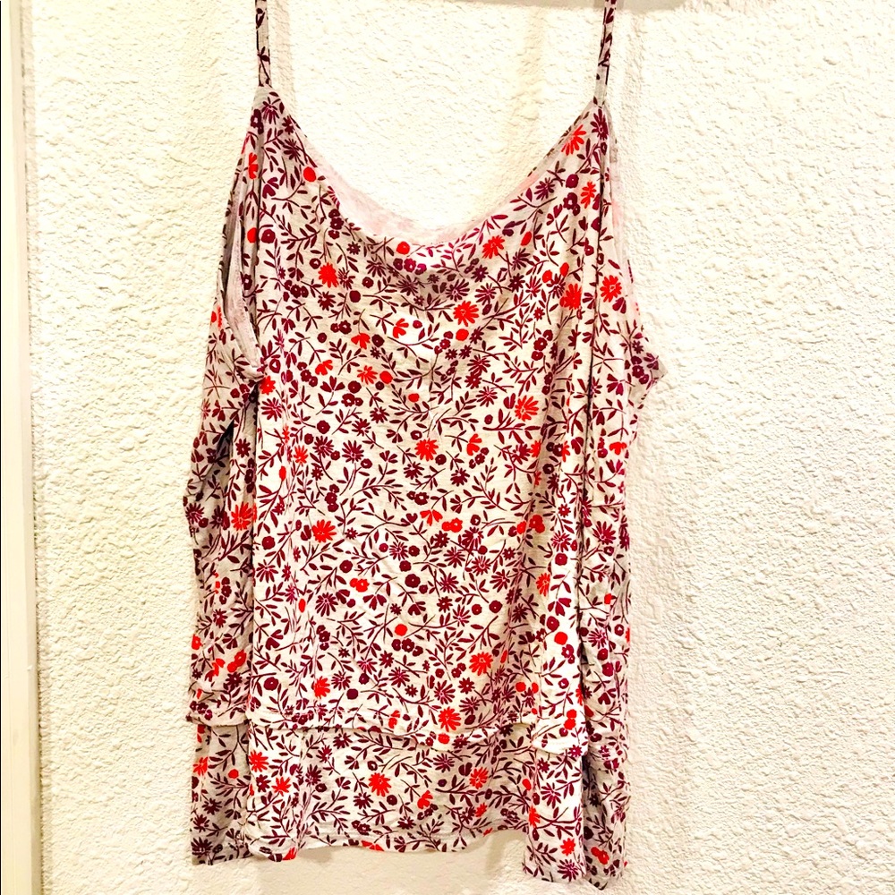 💐*GAP LUXE* Floral layered camisole tank. Nice quality, barely worn. Size XXL